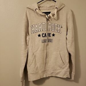 Hard Rock Cafe Cream Hoodie Jacket